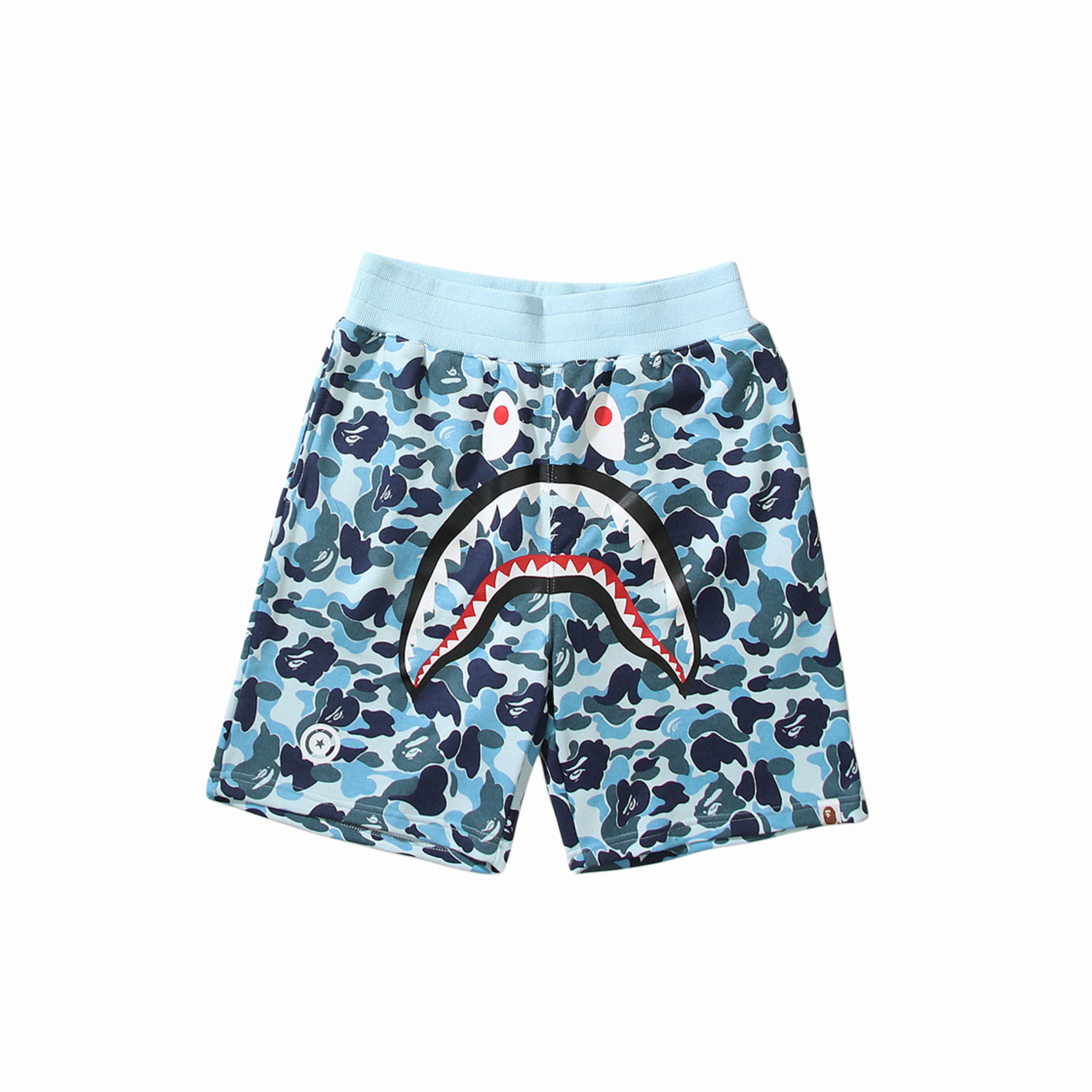 BAPE CAMO SHARK SWEAT SHORTS