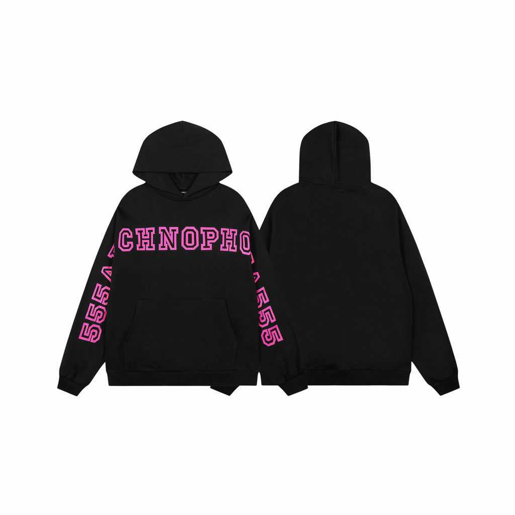 SP5DER PINK BLACK 555ARACHNOPHOBIA HOODIE