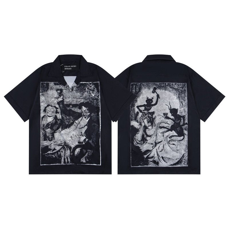 enfant riches deprimes night/mourning shirt sleeve shirt