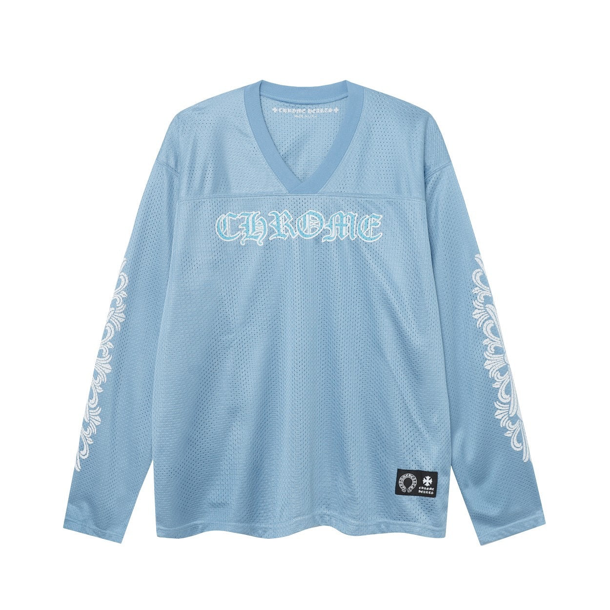 CHROME HEARTS LONG SLEEVES MESH JERSEY TOP