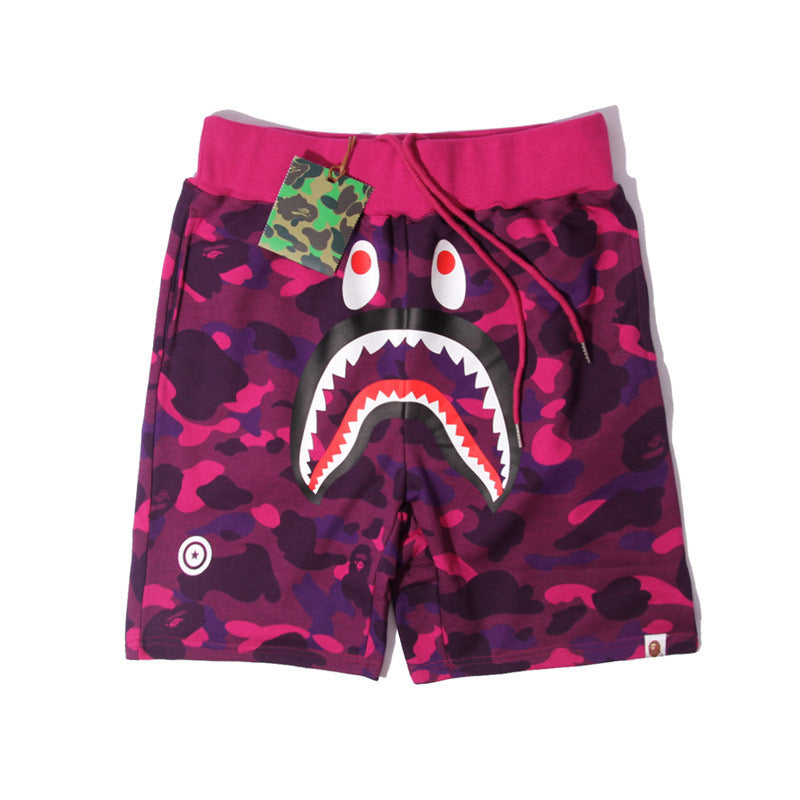 BAPE CAMO SHARK SWEAT SHORTS