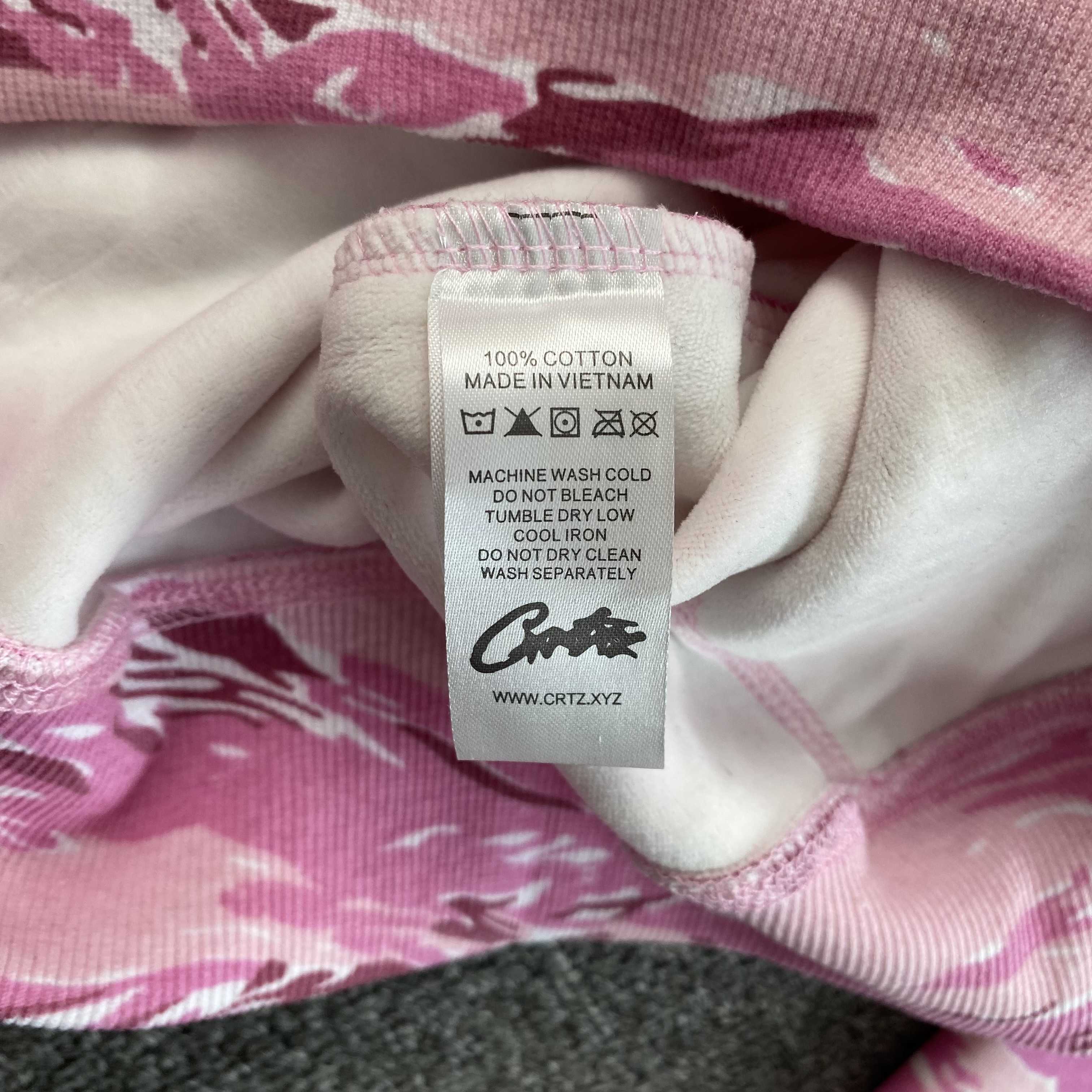 CORTEIZ ISLAND PUFF PRINT ZIP-UP JACKET PINK TIGER CAMO