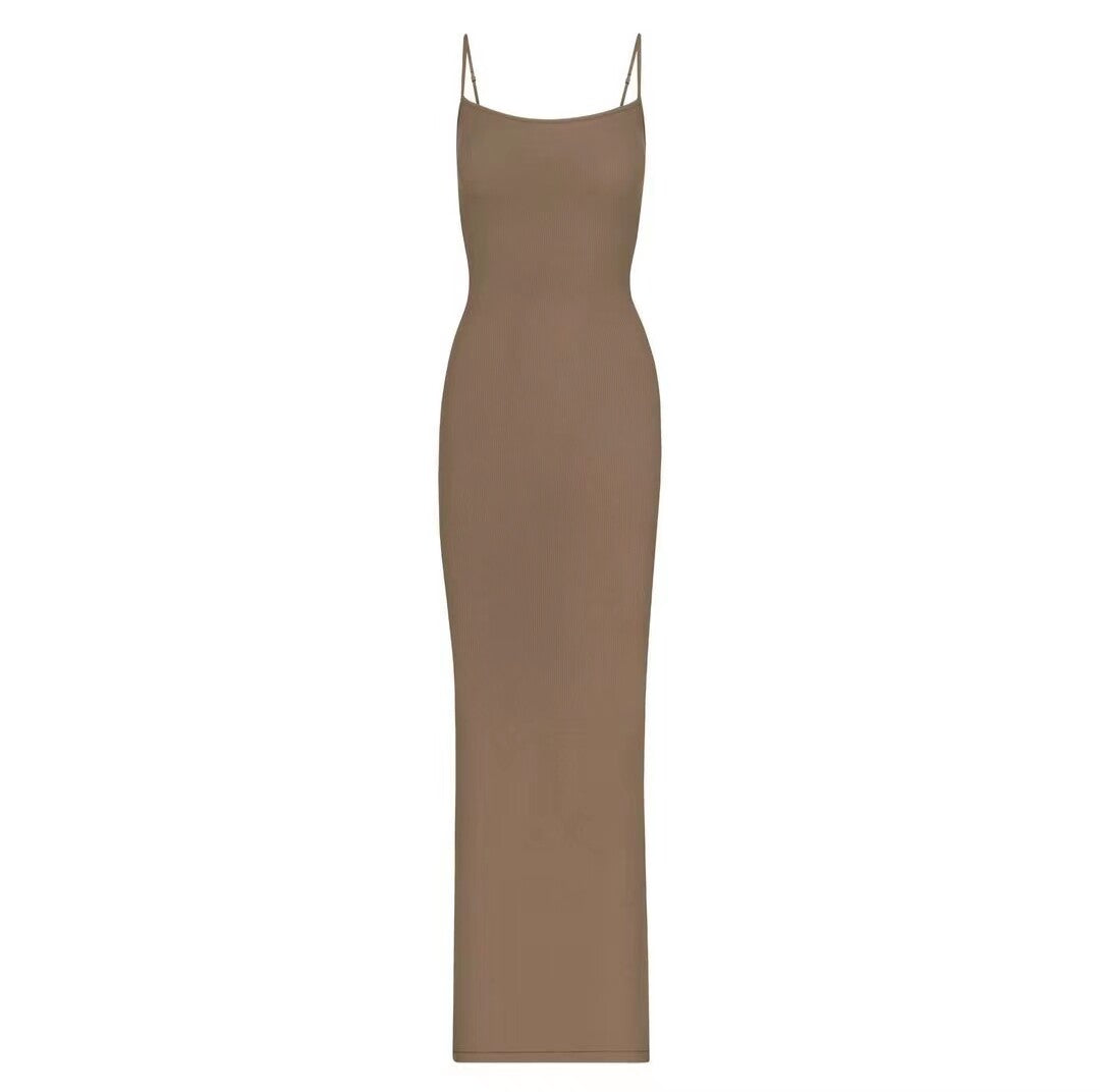 SKIMS LOUNGE LONG SLIP DRESS