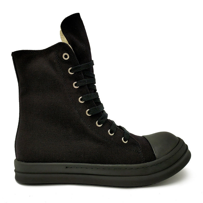 RICK OWENS DRKSHDW
CANVAS HIGH-TOP SNEAKERS