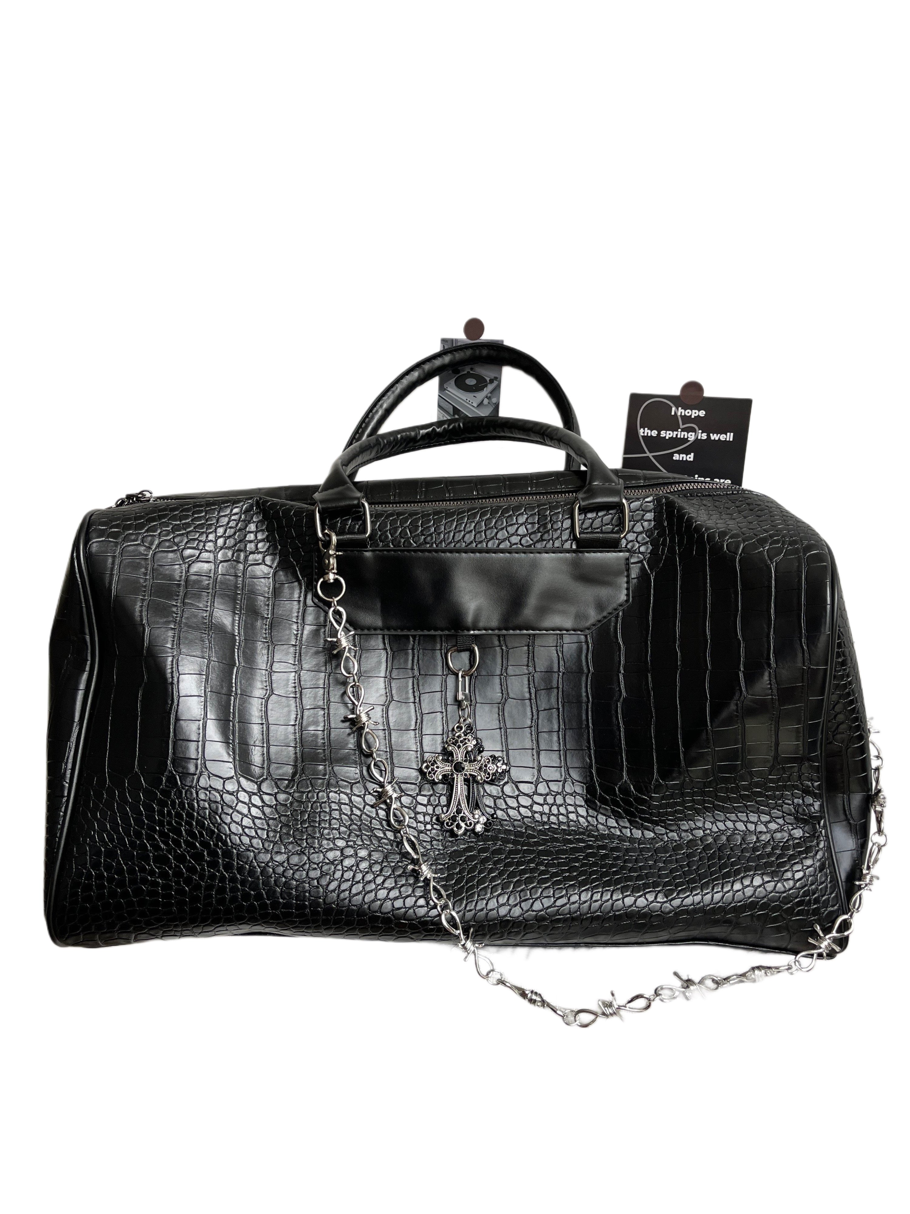 Chrome Hearts Y2K Crocodile Duffel Bag
