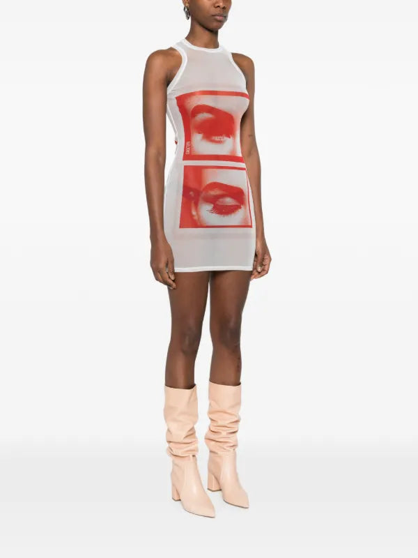 JEAN PAUL GAULTIER EYE PRINT MINI DRESS