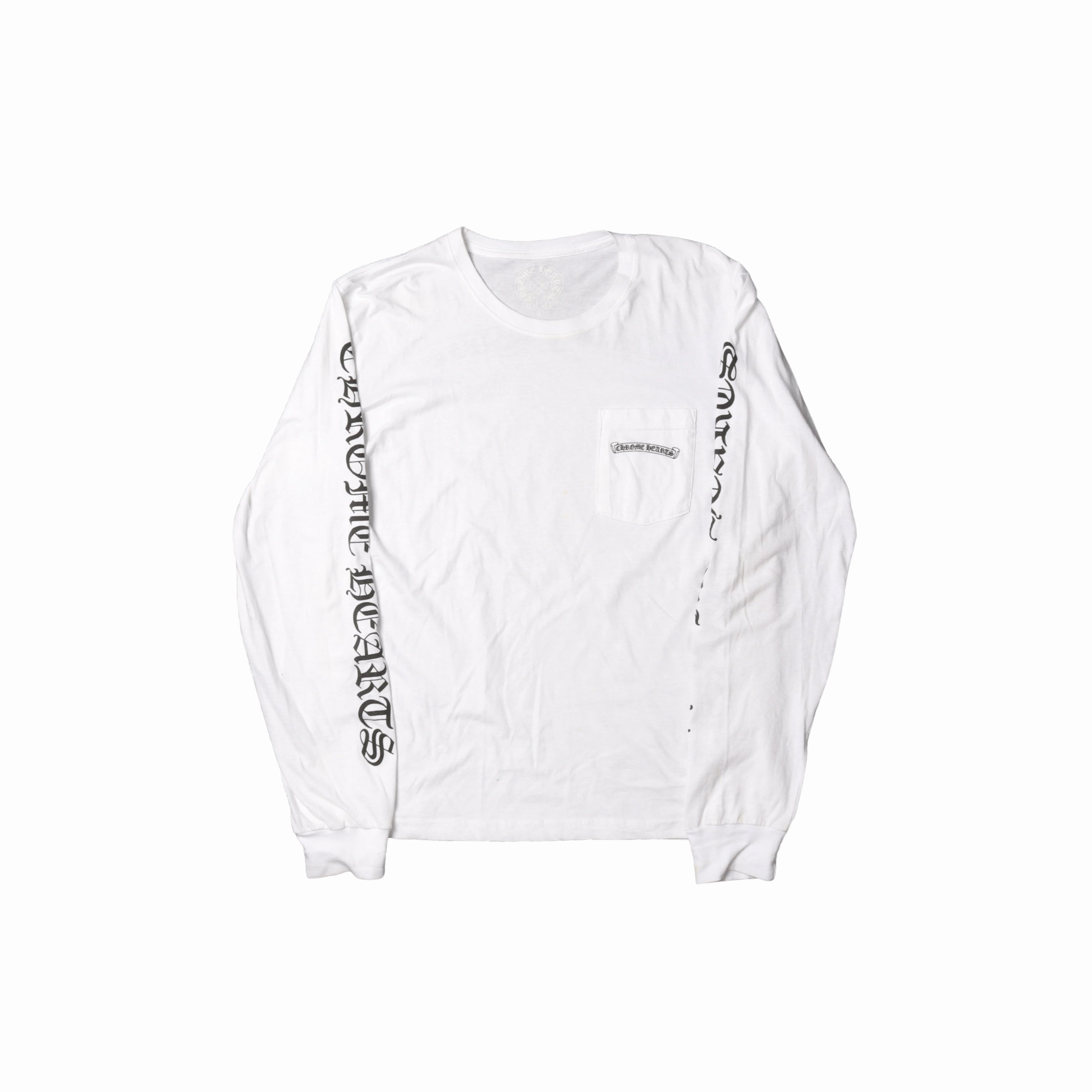 CHROME HEARTS SCROLL LOGO POCKET L/S T-SHIRT
