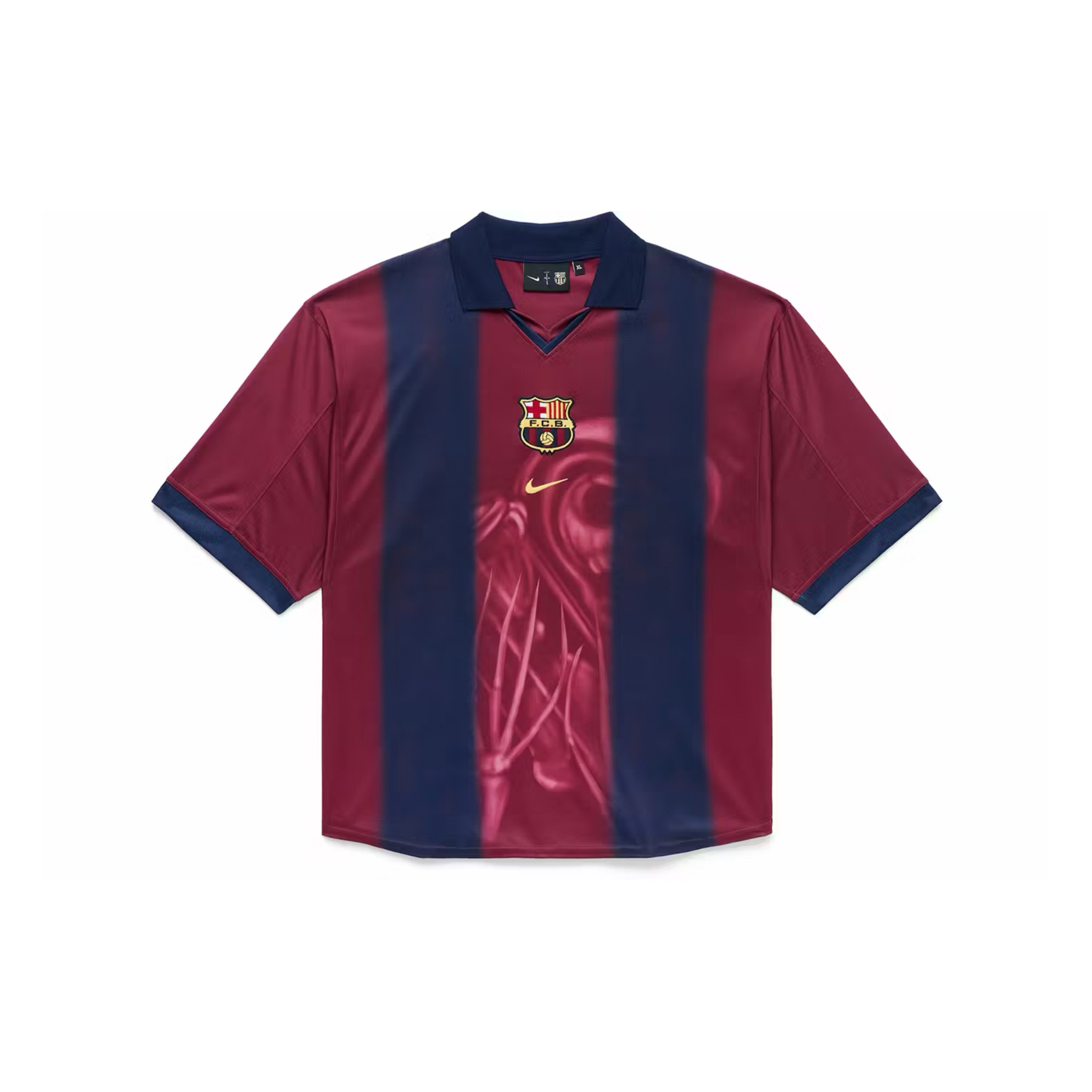 2000/01 Nike FC Barcelona x Cactus Jack Retro Home Skeleton Jersey