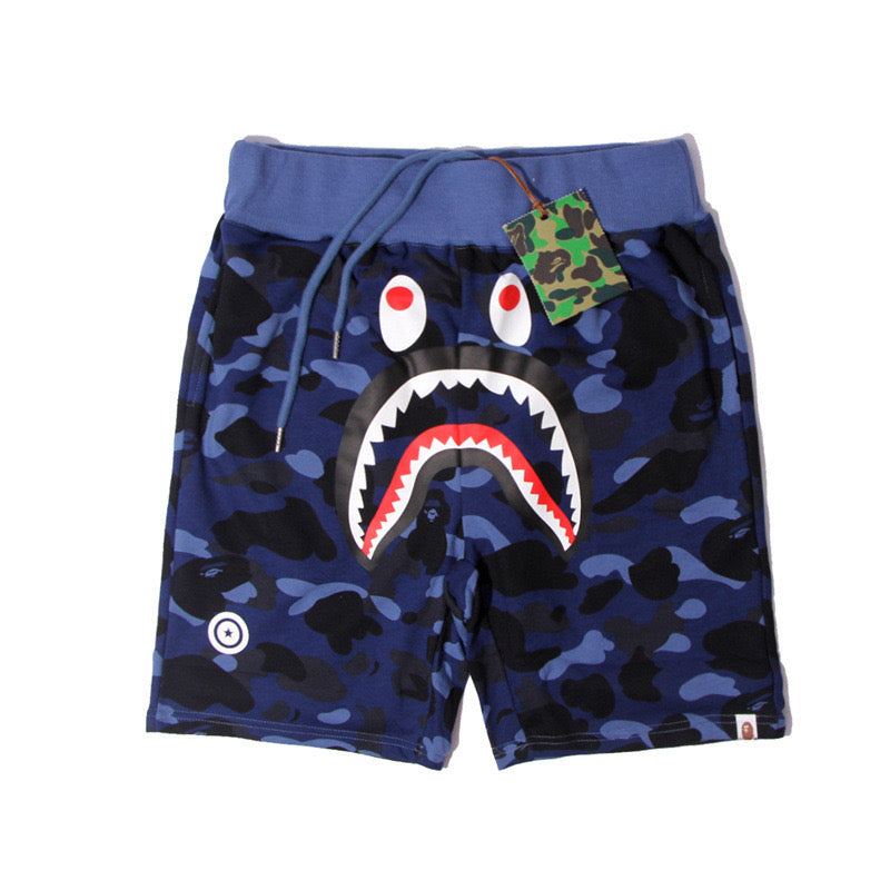 BAPE CAMO SHARK SWEAT SHORTS