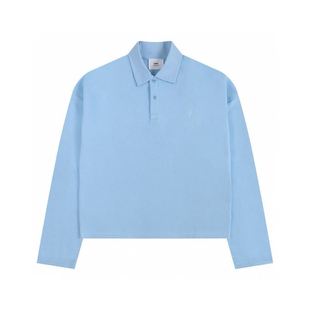 AMI PARIS LONG SLEEVES POLO T-SHIRT