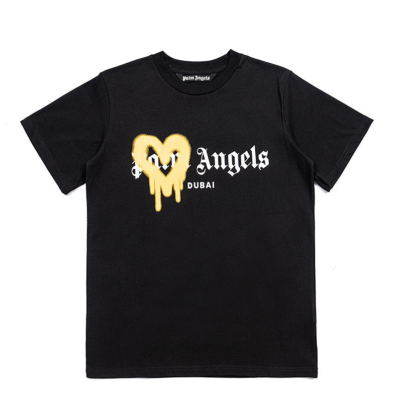 PALM ANGELS HEART SPRAYED T SHIRT