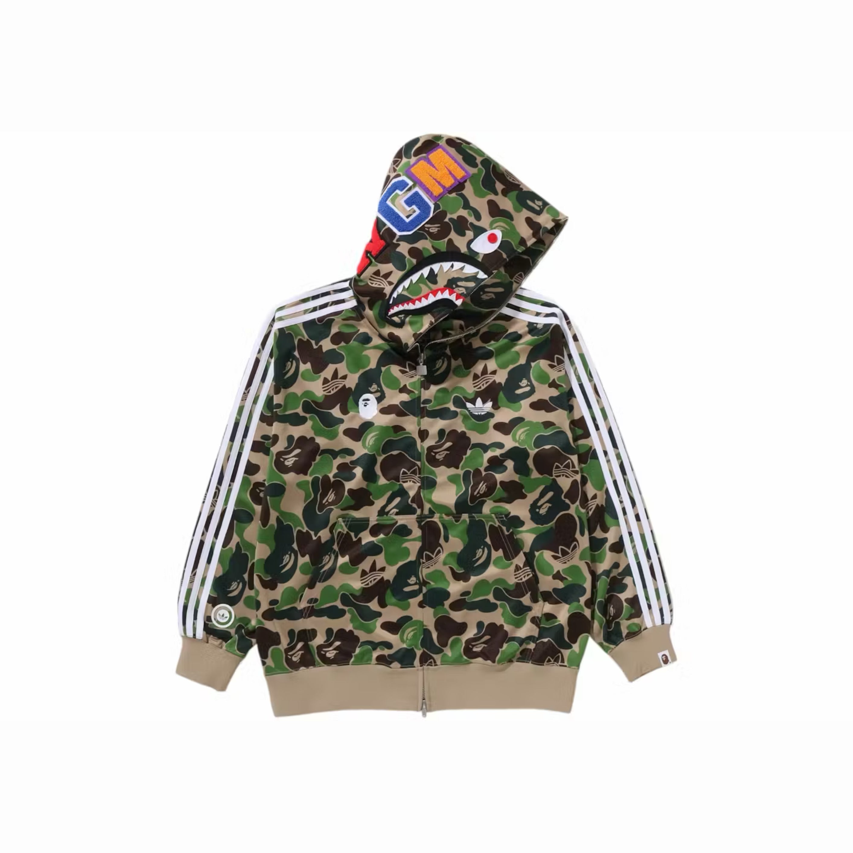 adidas x BAPE Relaxed Fit Track Camo Shark Full Zip Hoodie
