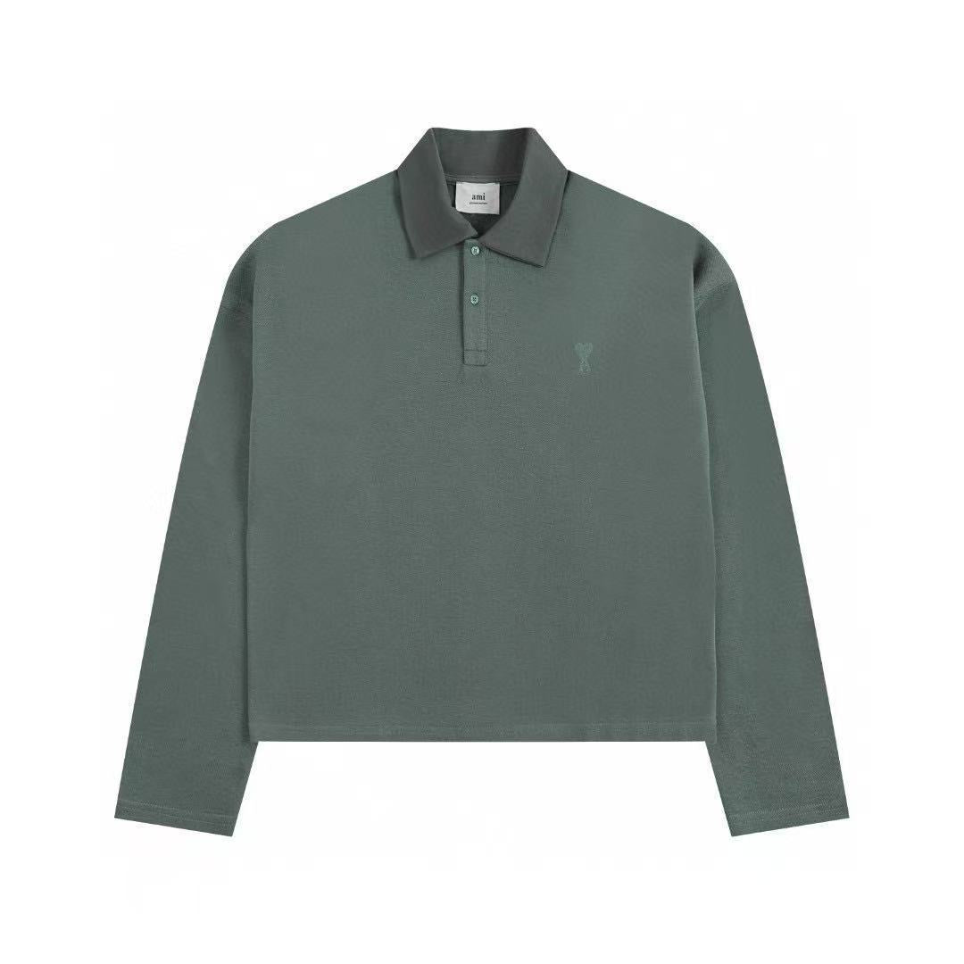 AMI PARIS LONG SLEEVES POLO T-SHIRT