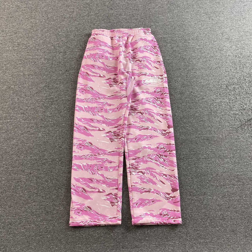CORTEIZ ISLAND PUFF PRINT OPEN HEM SWEATPANT PINK