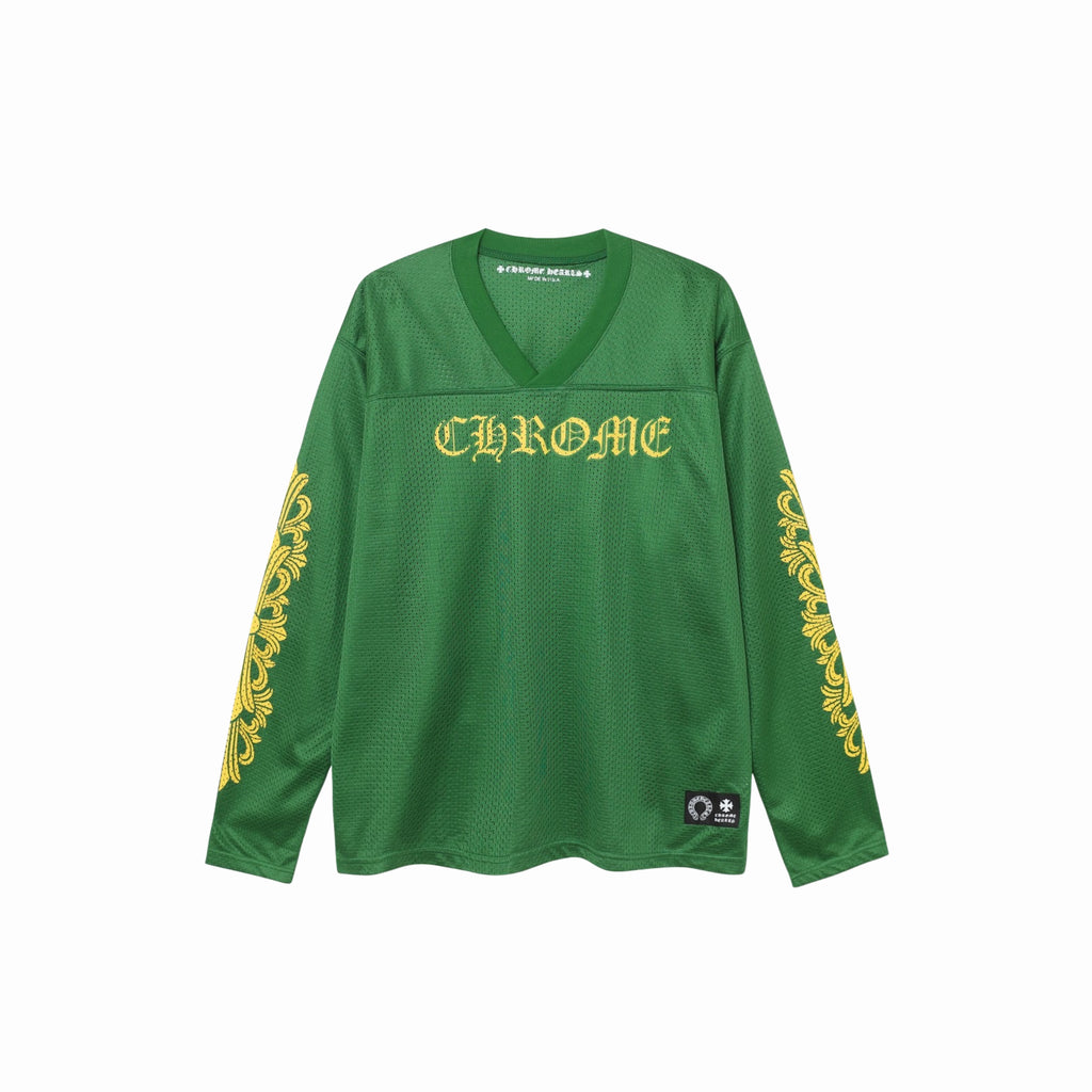 CHROME HEARTS LONG SLEEVES MESH JERSEY TOP