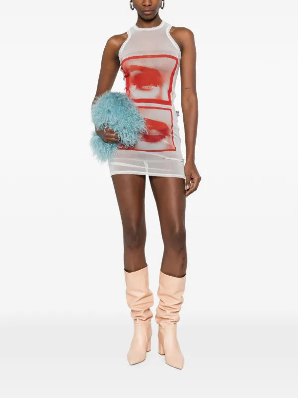 JEAN PAUL GAULTIER EYE PRINT MINI DRESS