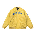 SP5DER LEATHER LOGO BOMBER JACKET YELLOW