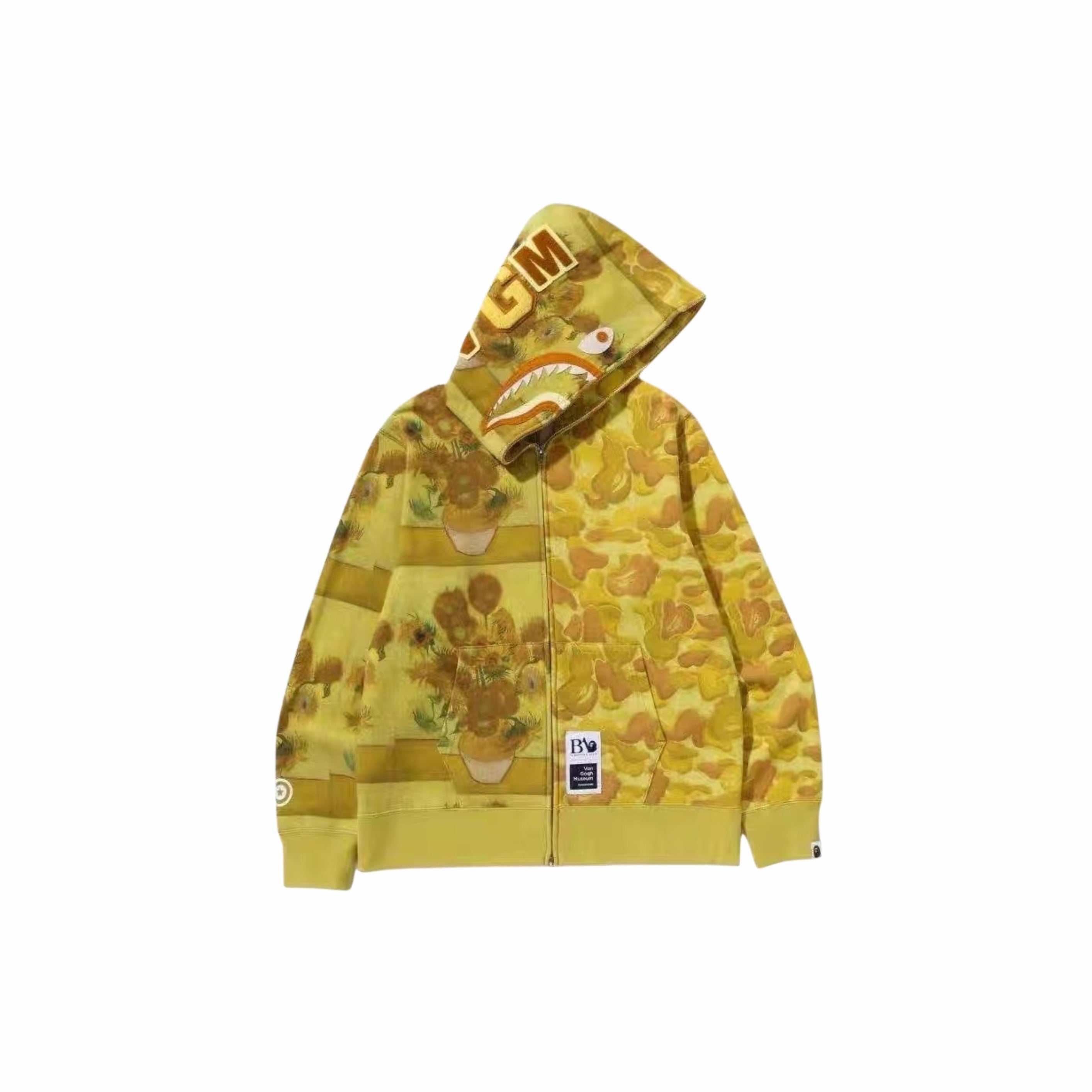 BAPE X VAN GOGH MUSEUM SHARK FULL ZIP-UP